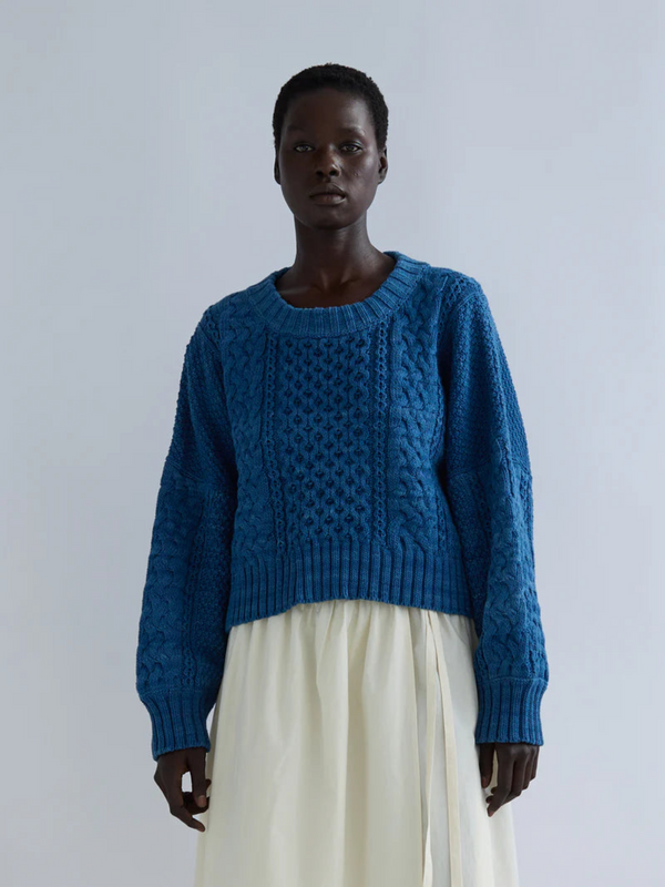 FISHERMAN SWEATER INDIGO
