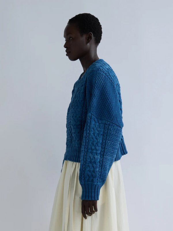 FISHERMAN SWEATER INDIGO