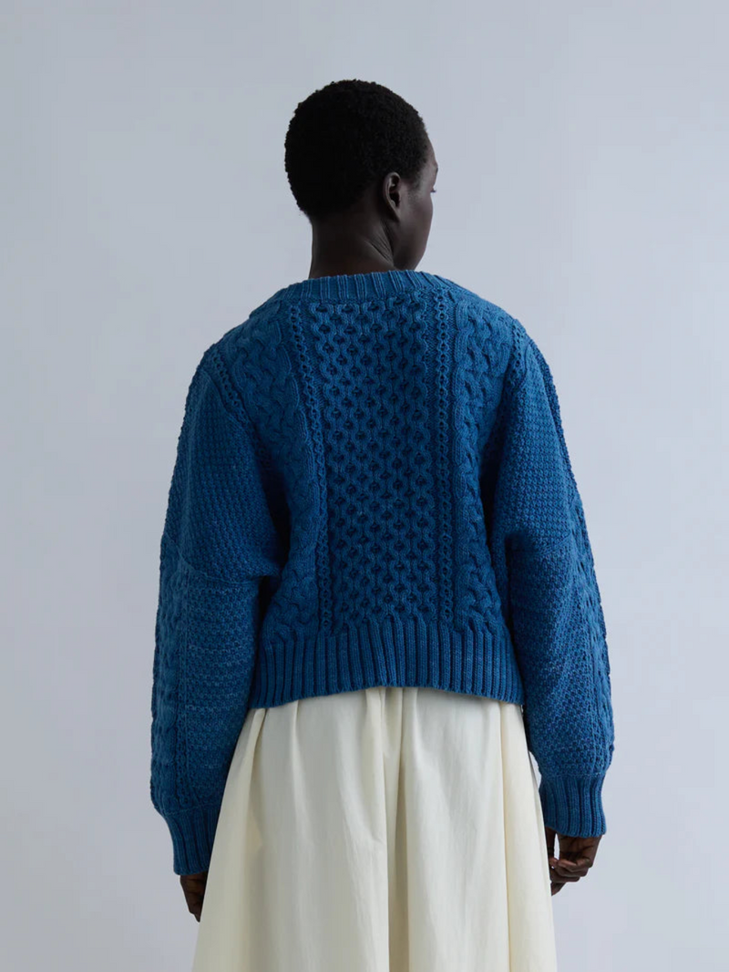 FISHERMAN SWEATER INDIGO