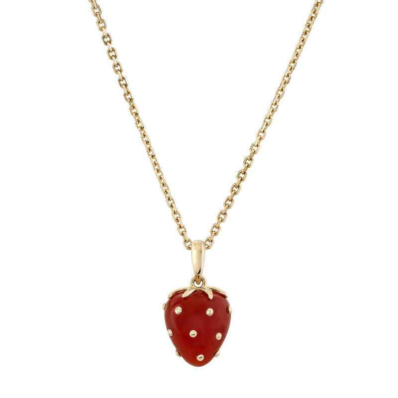 PETITE STRAWBERRY AGATE PENDANT NO CHAIN