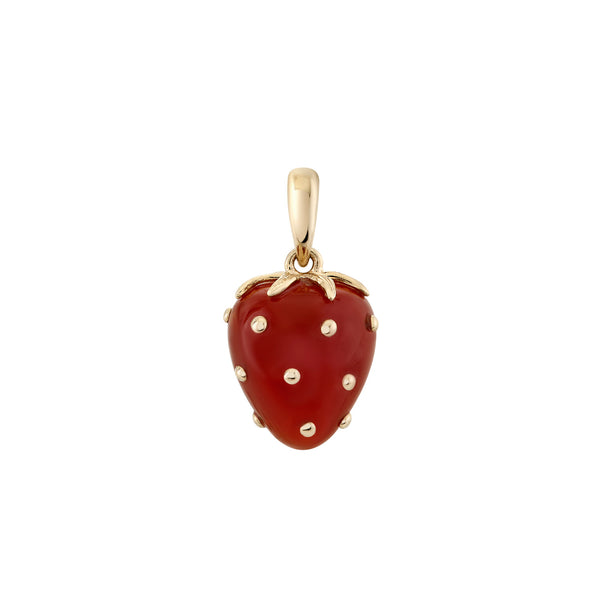 PETITE STRAWBERRY AGATE PENDANT NO CHAIN