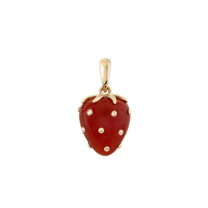 PETITE STRAWBERRY AGATE PENDANT NO CHAIN