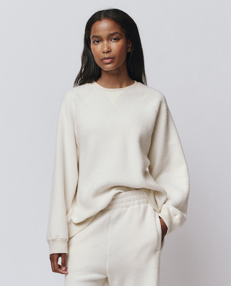 THE PLUSH SLOUCH SWEATSHIRT WASHED WHITE