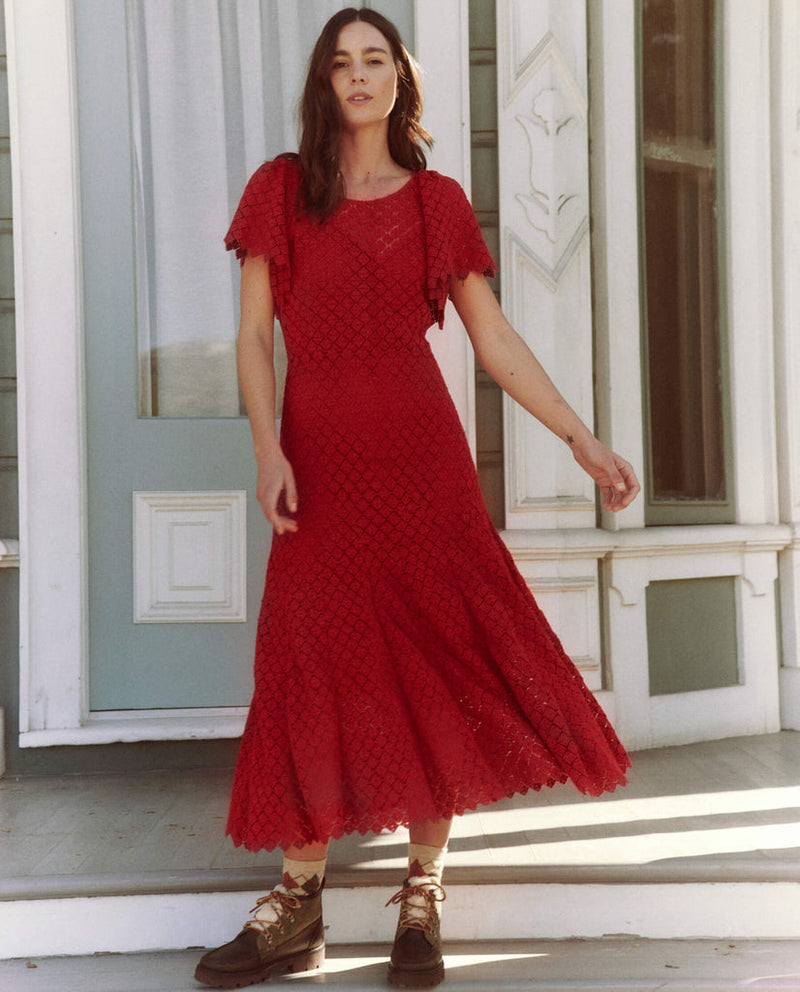 Harmony dress in garnet