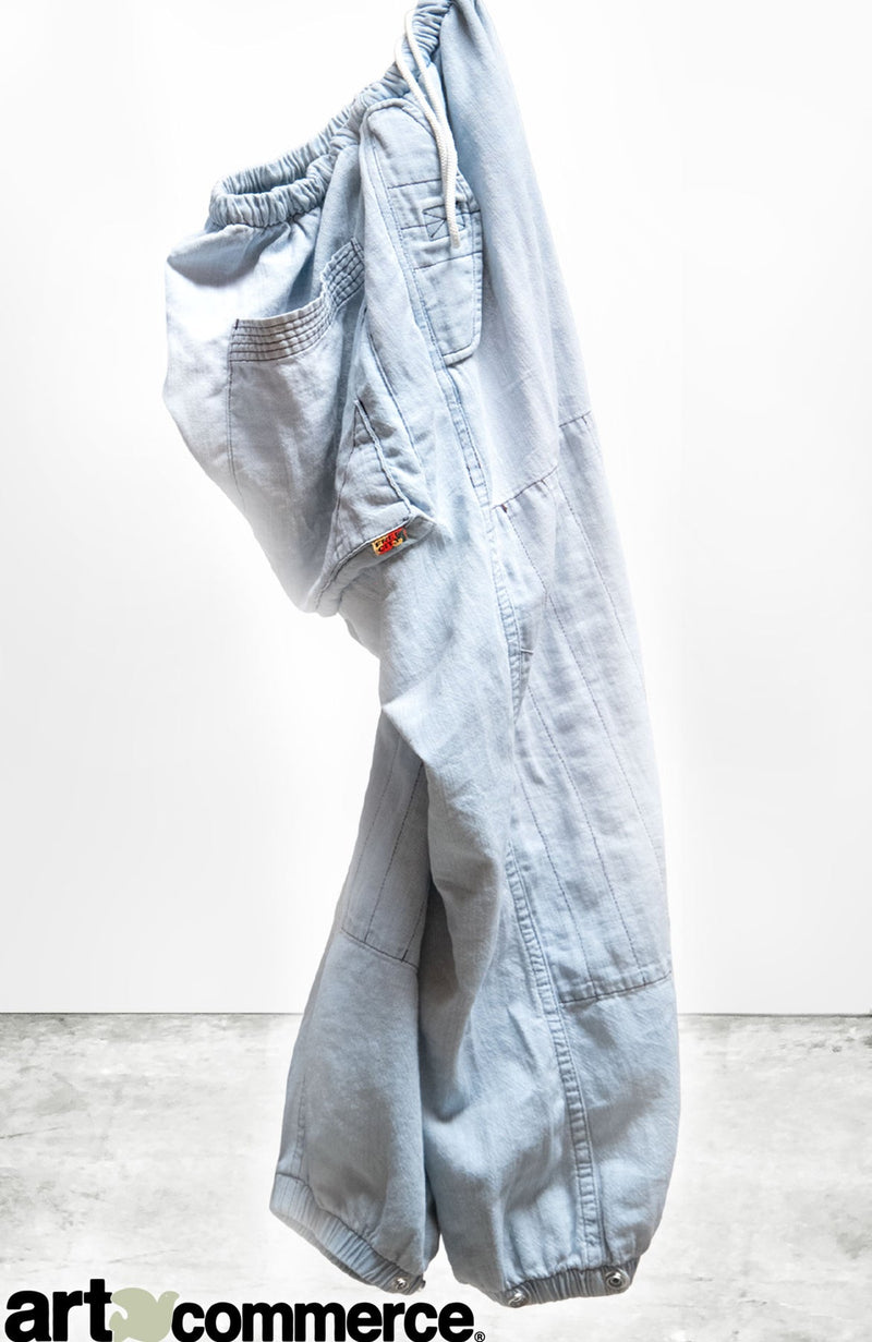 flap/snap indigo pant