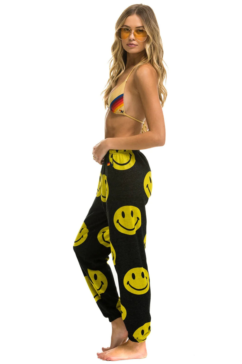 Smiley sweatpant black