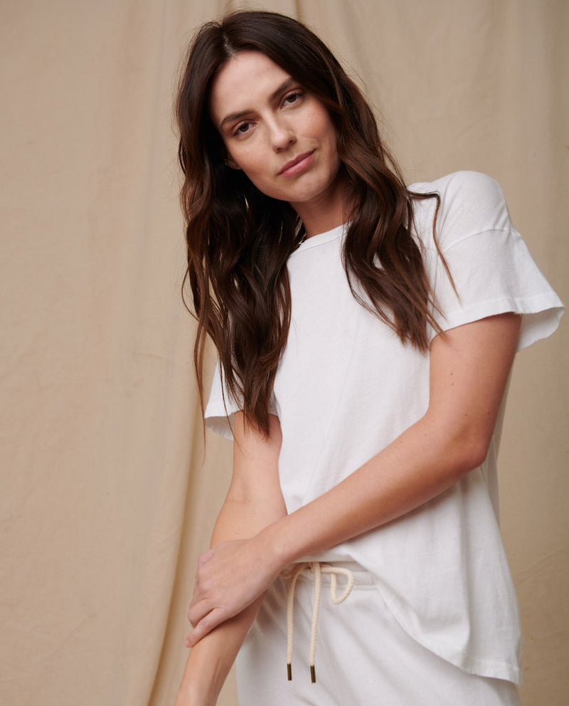 Boxy crew in true white