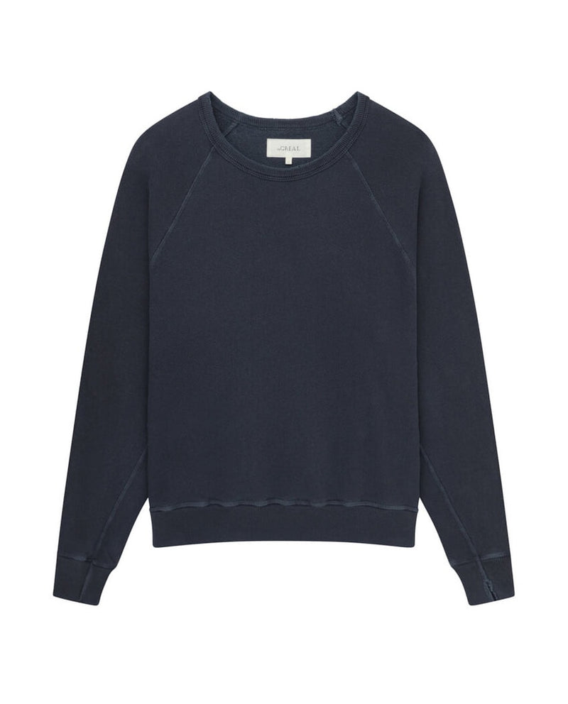 College sweatshirt in washed navy