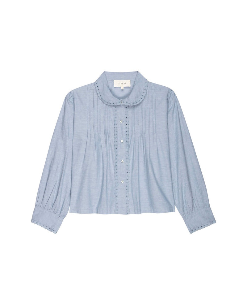 Parasol top in chambray