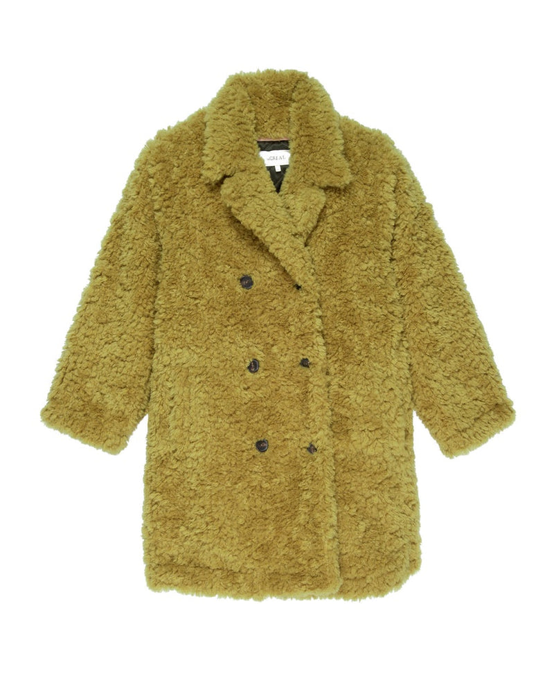 Vintage plush coat in gold