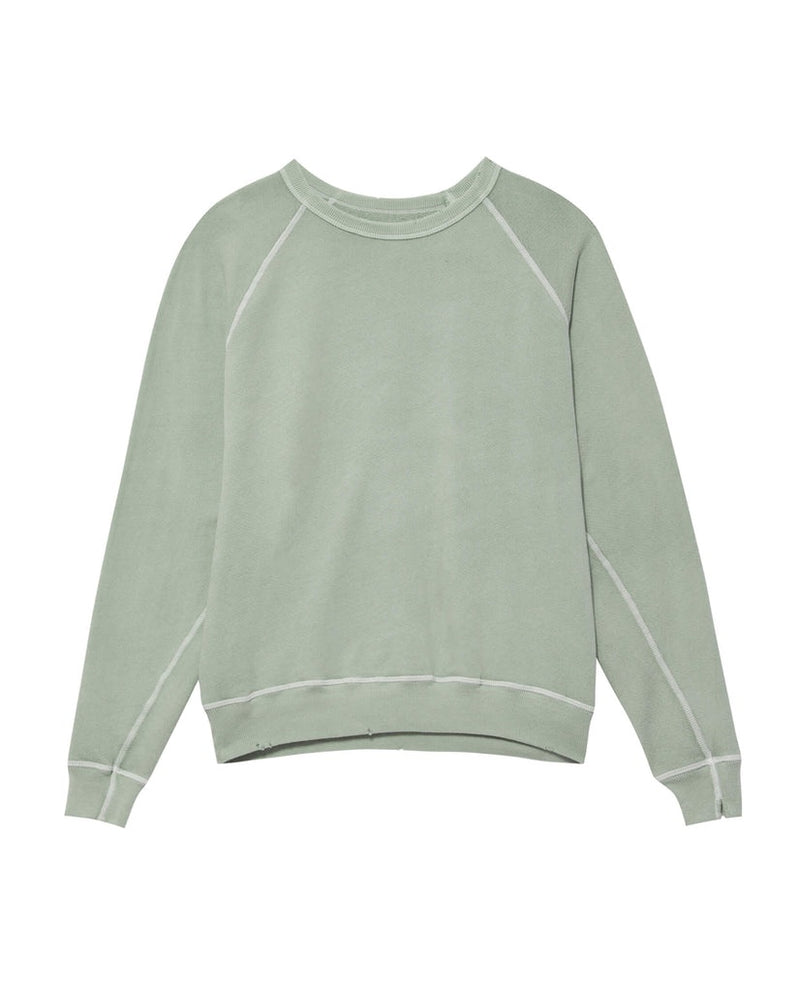 College sweatshirt in seafoam