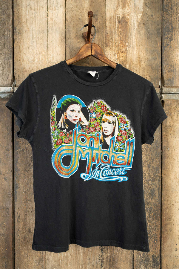 Joni Mitchell Tshirt in Coal