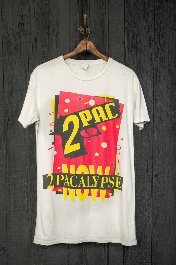 Tupac oversized Tshirt in Vintage White