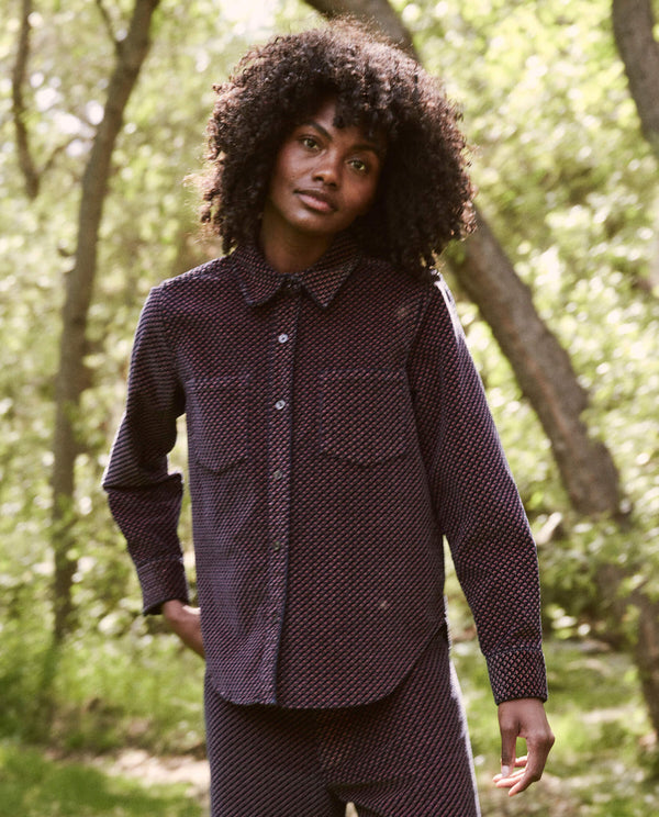 Scouting shirt in navy berry