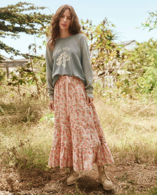 Pastoral skirt in pink kerchief