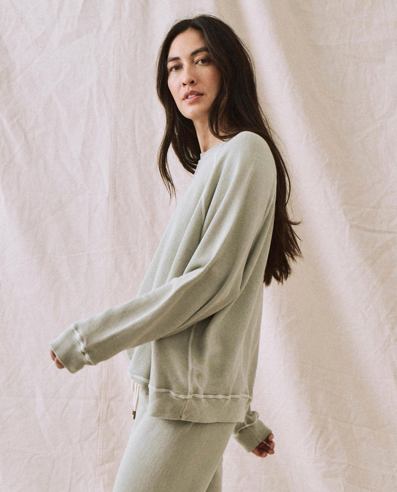 Slouch sweatshirt in seafoam