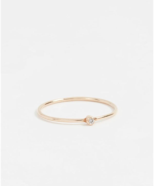 Stackable Ring With Diamond