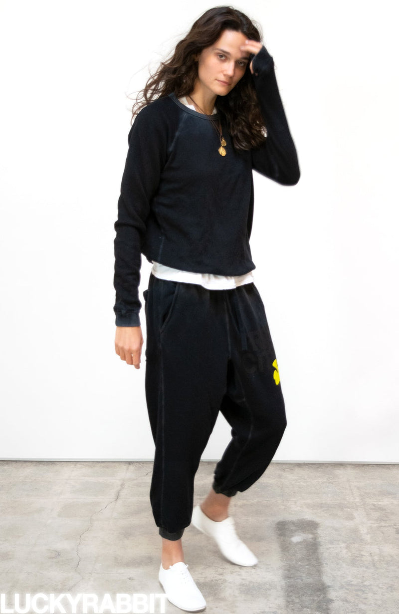 Lucky rabbits sweatshirt in super black